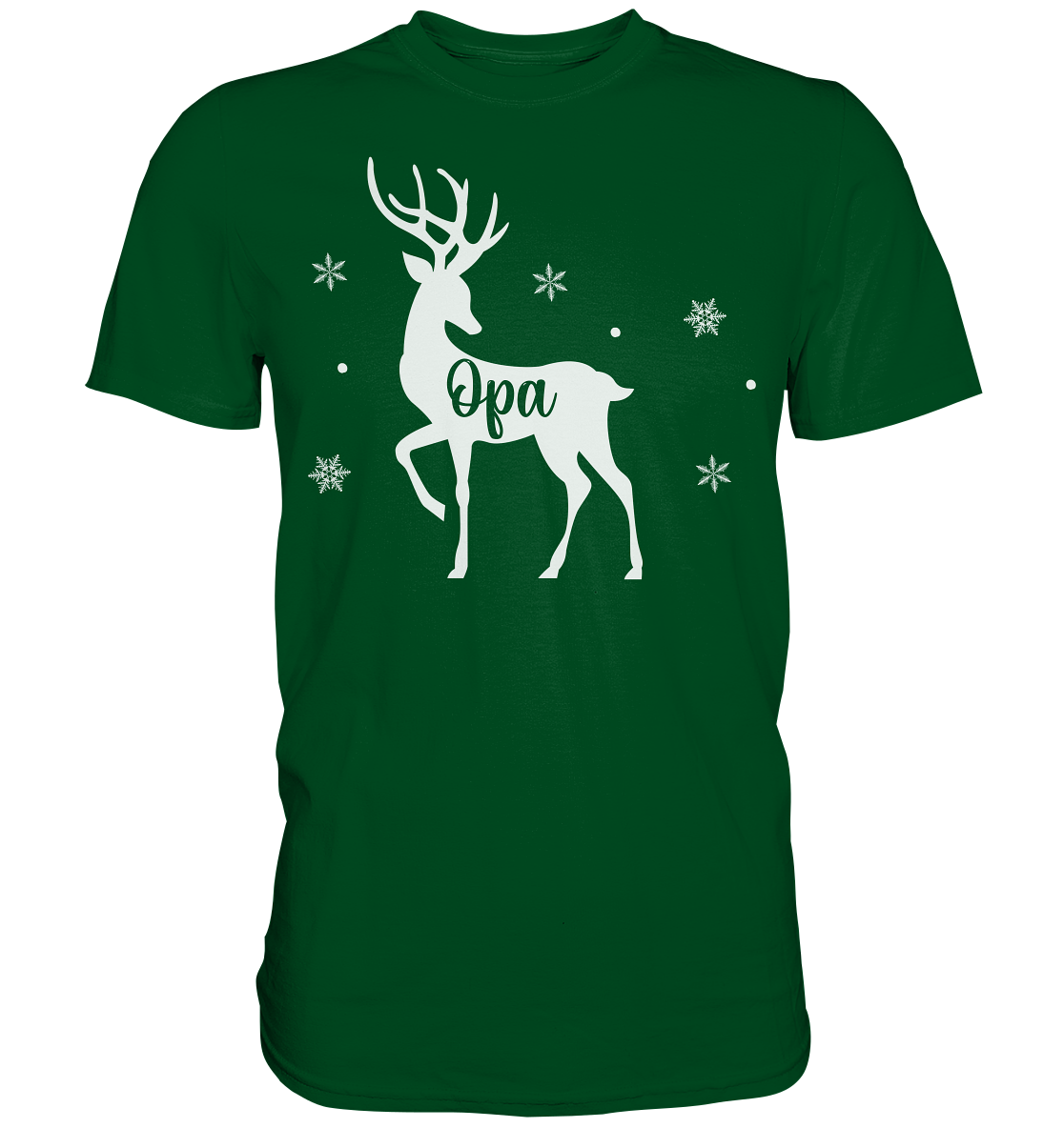 Opa Rentier Weihnachtsoutfit Xmas Schneeflocken Weihnachten T-Shirt