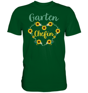 Garten Chefin T-Shirt Sonnenblumen Garten Motiv Gärtner Geschenk