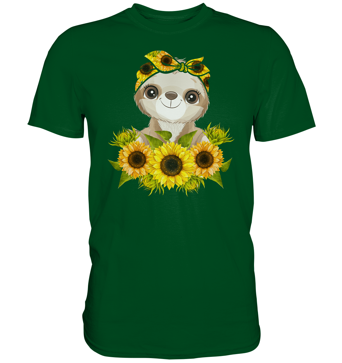 Faultier Sonnenblumen T-Shirt Garten Motiv Gärtner Geschenk