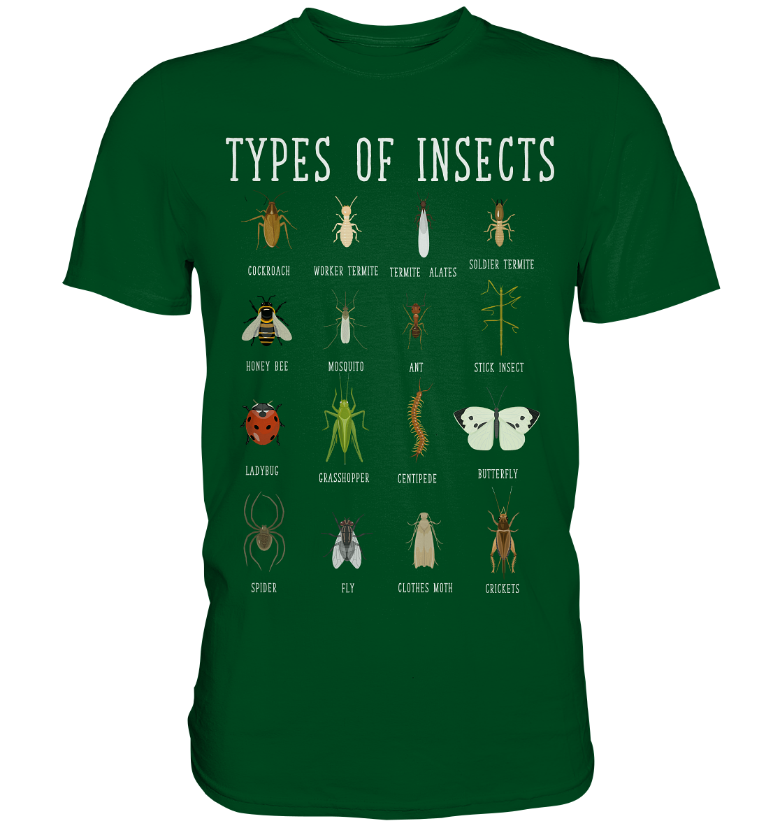Insektenarten Entomologie Insekten T-Shirt