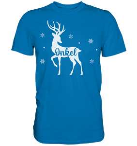 Onkel Rentier Weihnachtsoutfit Xmas Schneeflocken Weihnachten T-Shirt