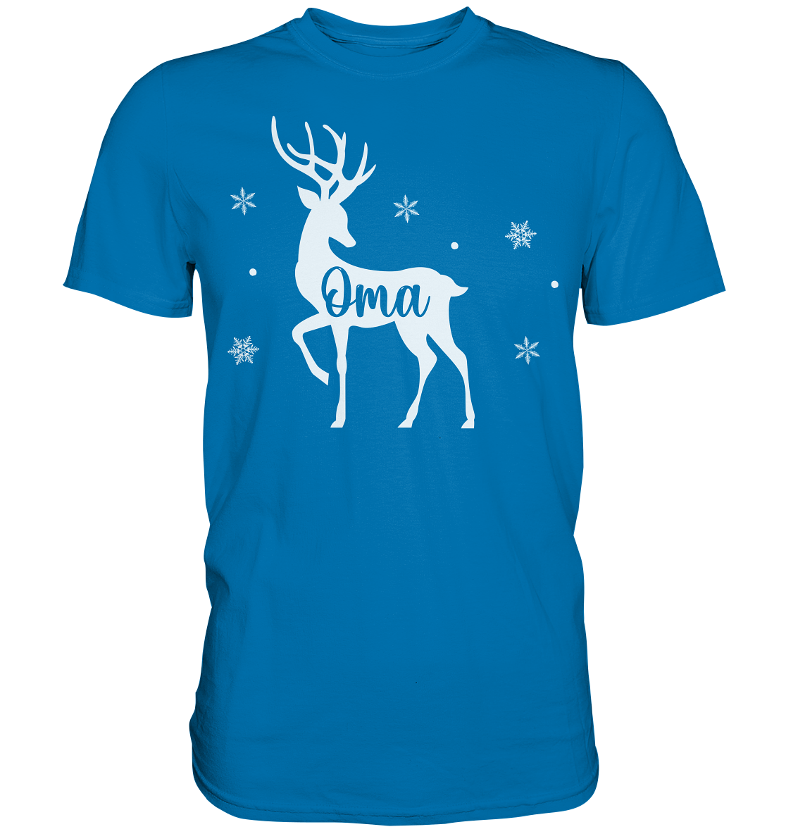 Oma Rentier Weihnachtsoutfit Xmas Schneeflocken Weihnachten T-Shirt