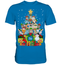 Laden Sie das Bild in den Galerie-Viewer, Weihnachten Katzen Weihnachtsbaum Kätzchen Weihnachtsoutfit T-Shirt
