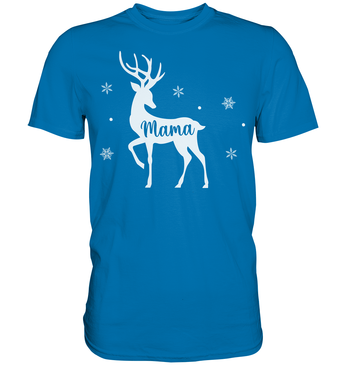 Mama Rentier Weihnachtsoutfit Xmas Schneeflocken Weihnachten Mutter T-Shirt