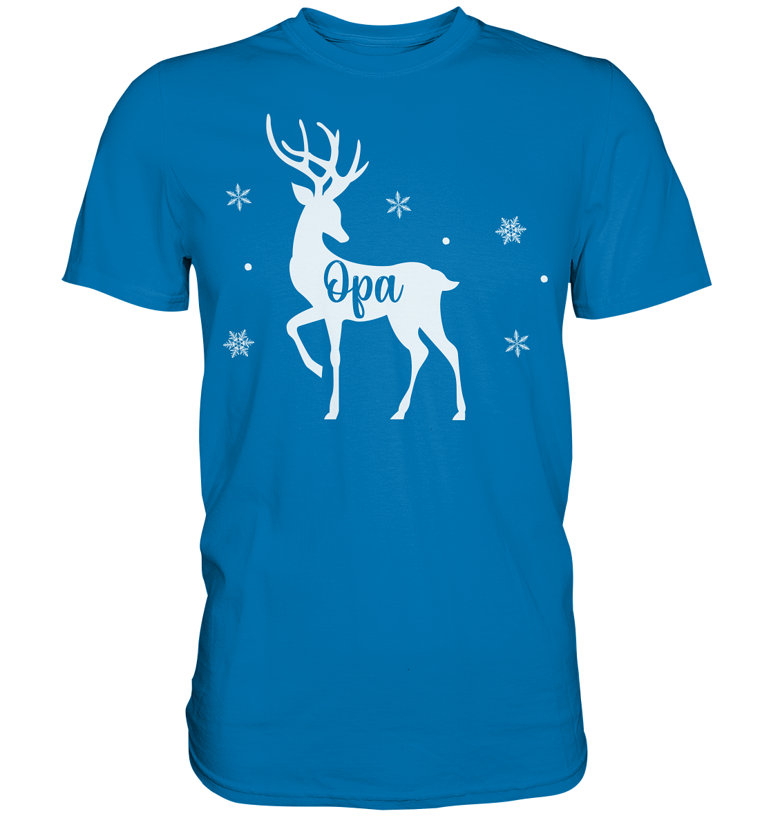 Opa Rentier Weihnachtsoutfit Xmas Schneeflocken Weihnachten T-Shirt