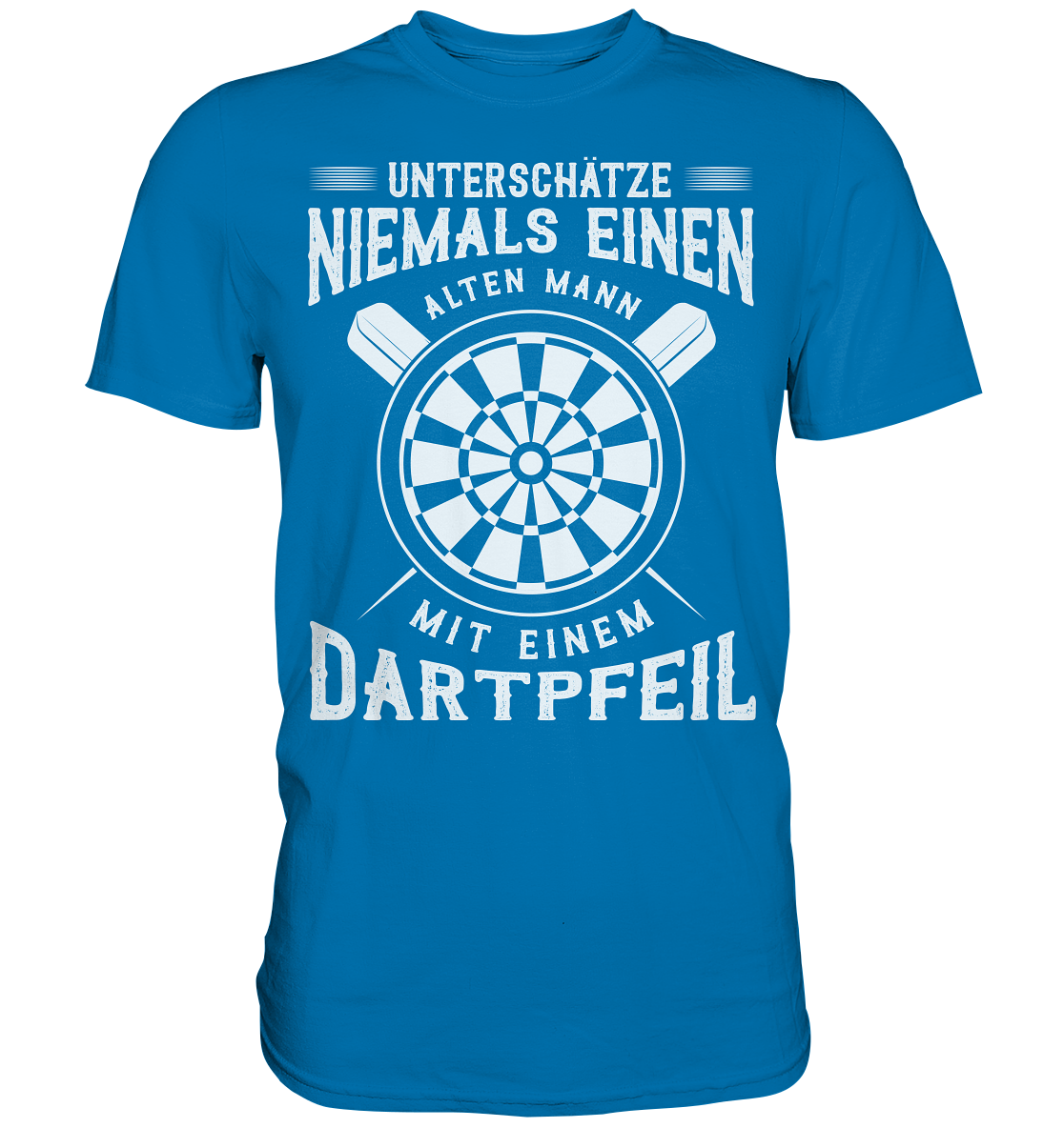 Unterschätze keinen alten Mann mit Dartpfeil Dart T-Shirt