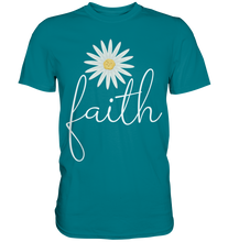 Laden Sie das Bild in den Galerie-Viewer, Faith Gänseblümchen Shirt Christlicher Gärtner Garten Motiv
