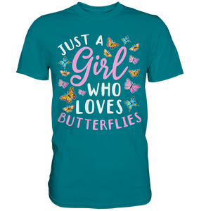Mädchen liebt Schmetterlinge T-Shirt
