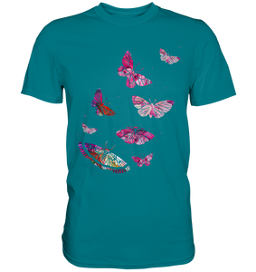 Lila Rosa Schmetterlinge T-Shirt