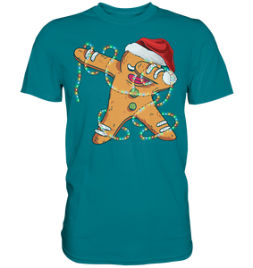Dabbing Lebkuchen Weihnachten Lichterkette Santa Weihnachtsoutfit T-Shirt