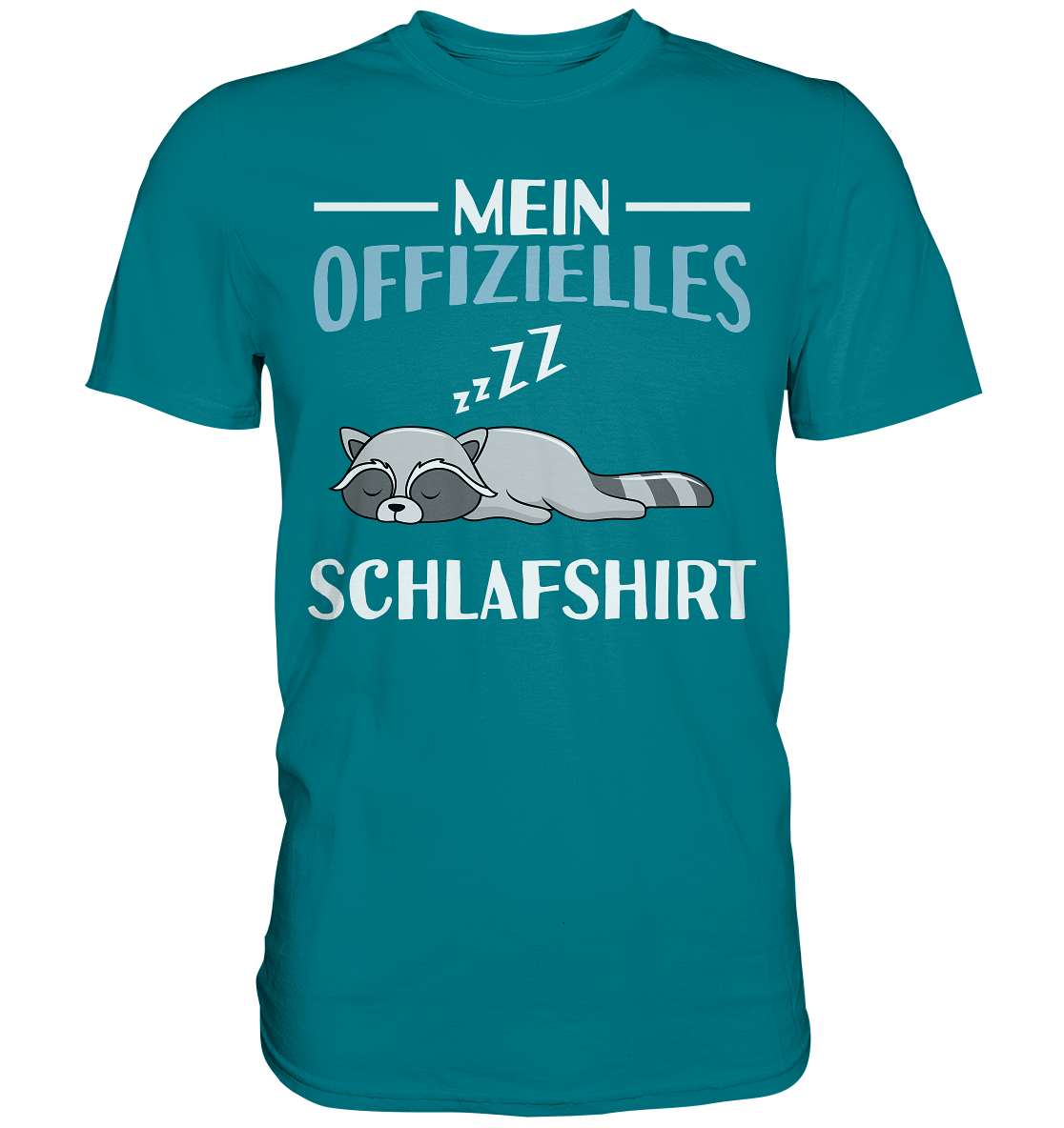 Offizielles Schlafshirt Nachthemd Schlafanzug Pyjama Waschbär T-Shirt