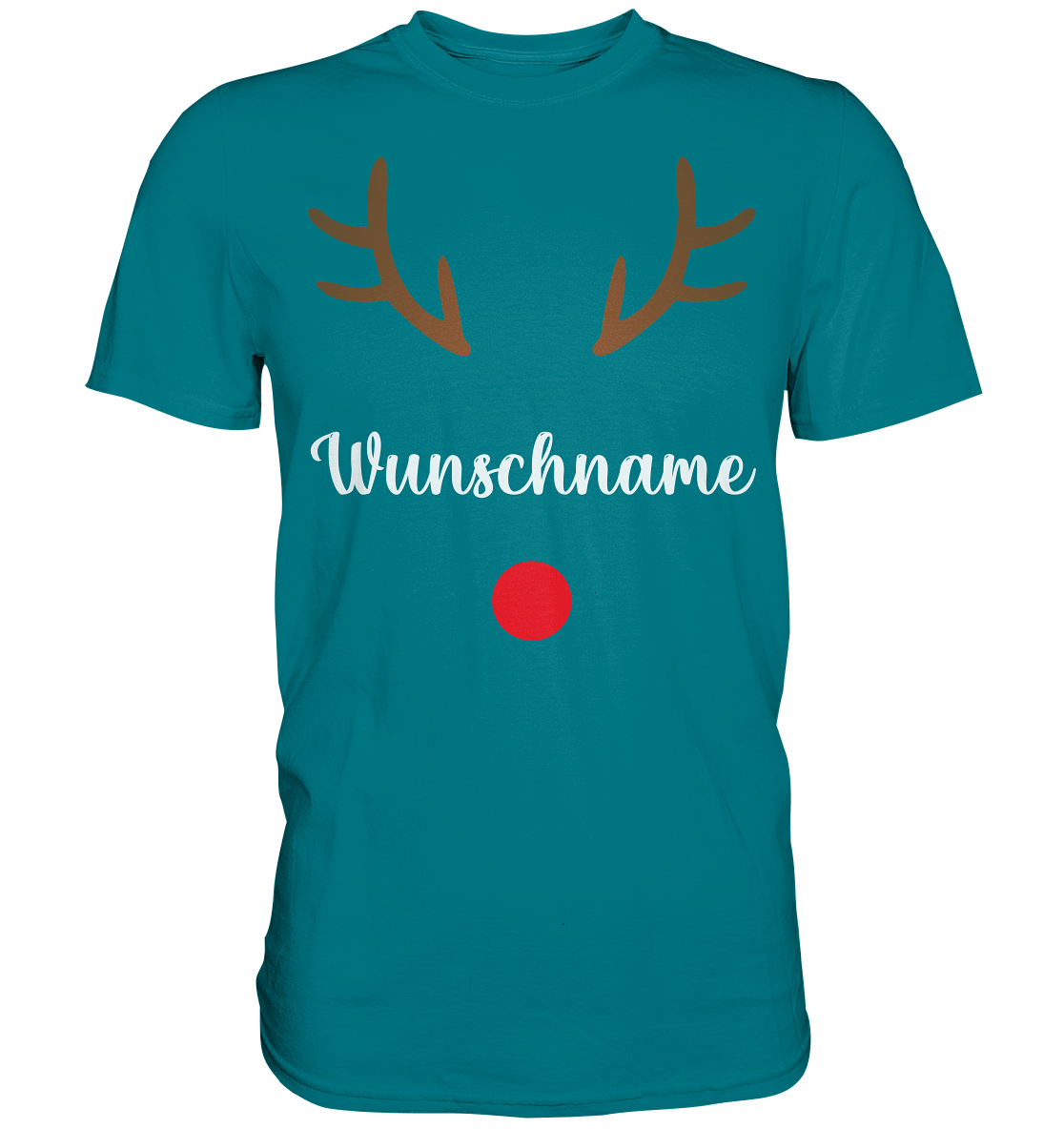 Rentier Personalisiertes Weihnachtsoutfit Wunschname Weihnachten T-Shirt