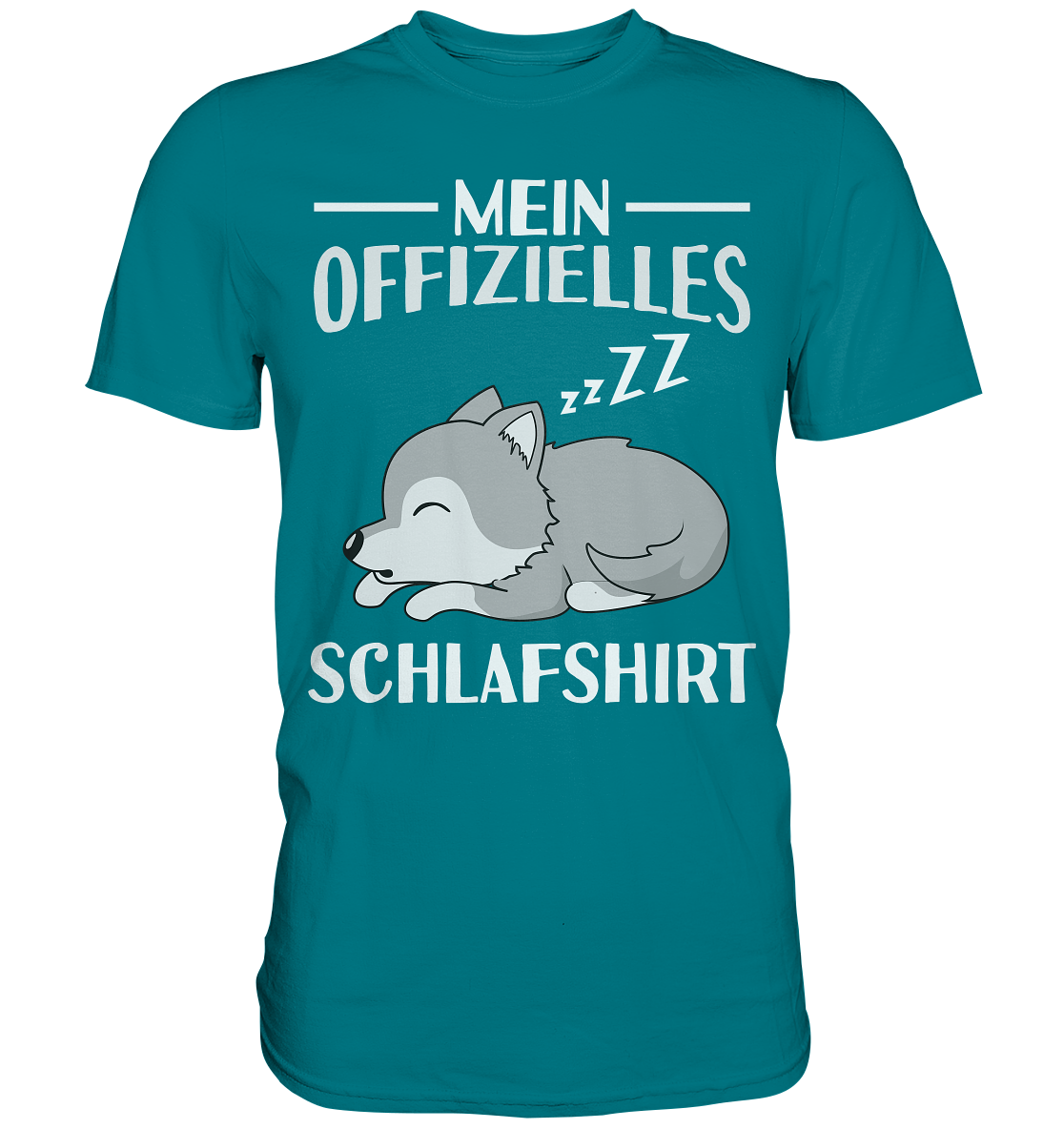Offizielles Schlafshirt Nachthemd Schlafanzug Pyjama Wolf T-Shirt