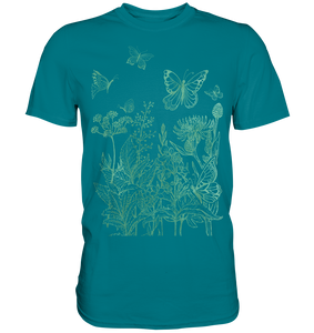 Natur Wiese Frauen Schmetterling Baum T-Shirt