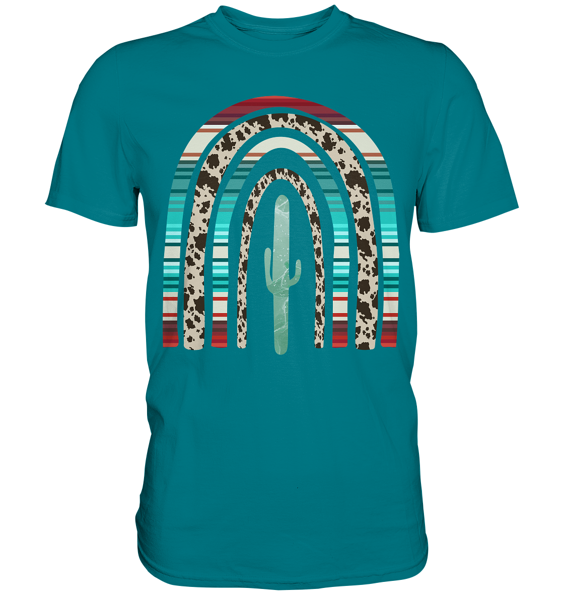 Texas Kaktus Regenbogen T-Shirt