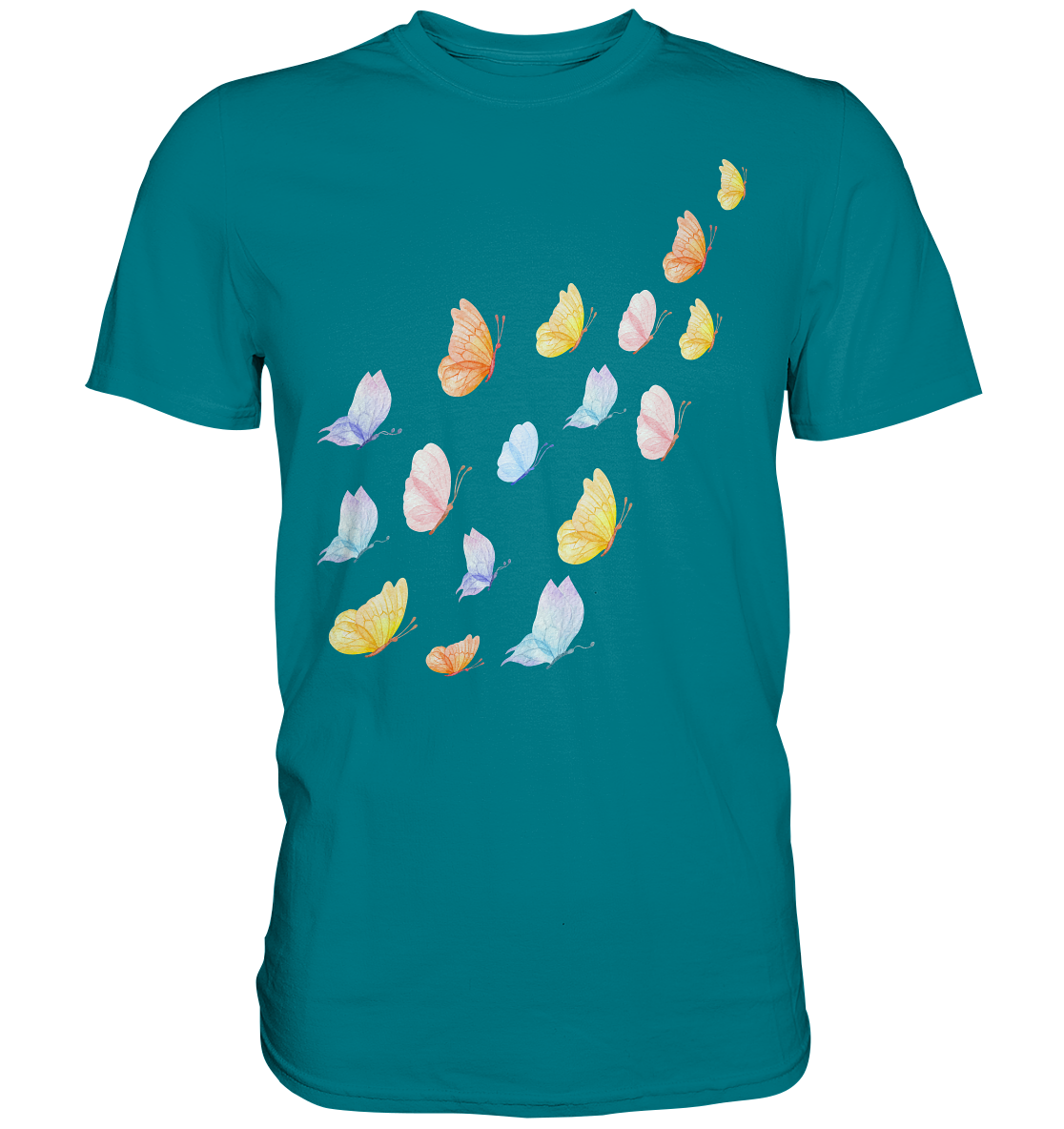Frauen Pastel Schmetterlinge T-Shirt
