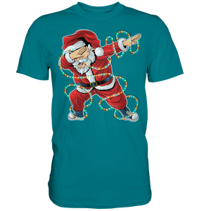 Dabbing Santa Lichterkette Weihnachtsmann T-Shirt