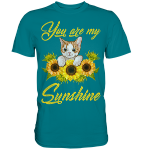 Katze Sonnenblumen T-Shirt Gärtner Geschenk