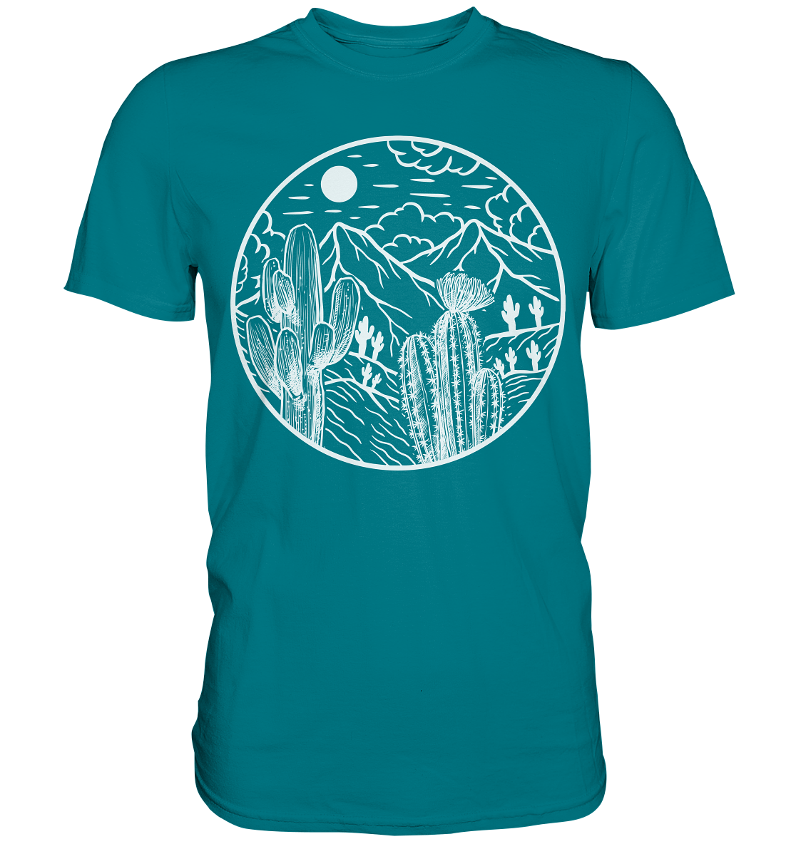 Kaktus Landschaft Sukkulenten Wüste T-Shirt