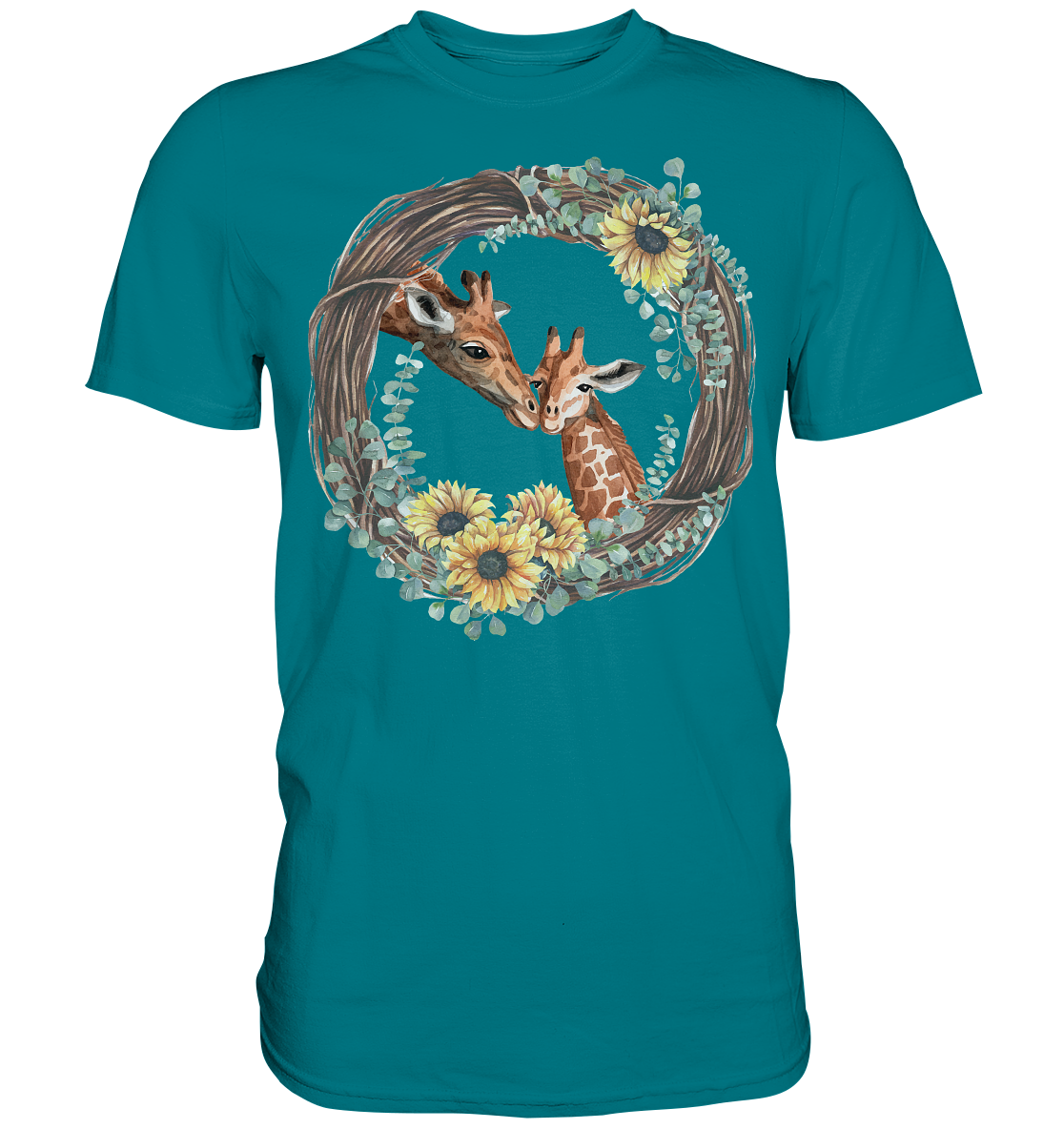Giraffe Sonnenblumen T-Shirt Mama Tochter Geschenk