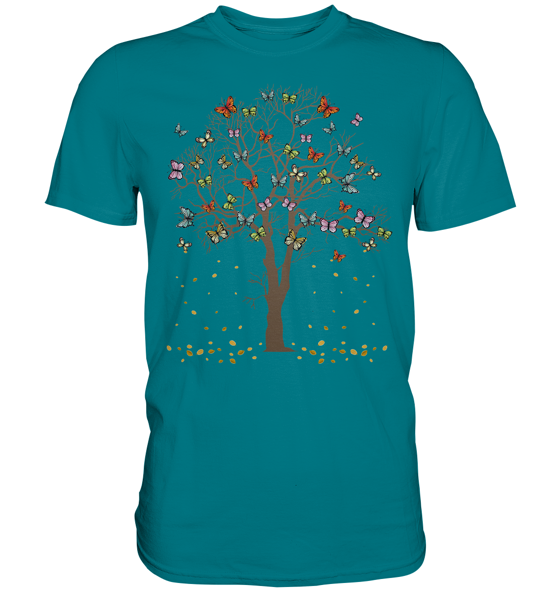 Frauen Schmetterlinge Baum T-Shirt