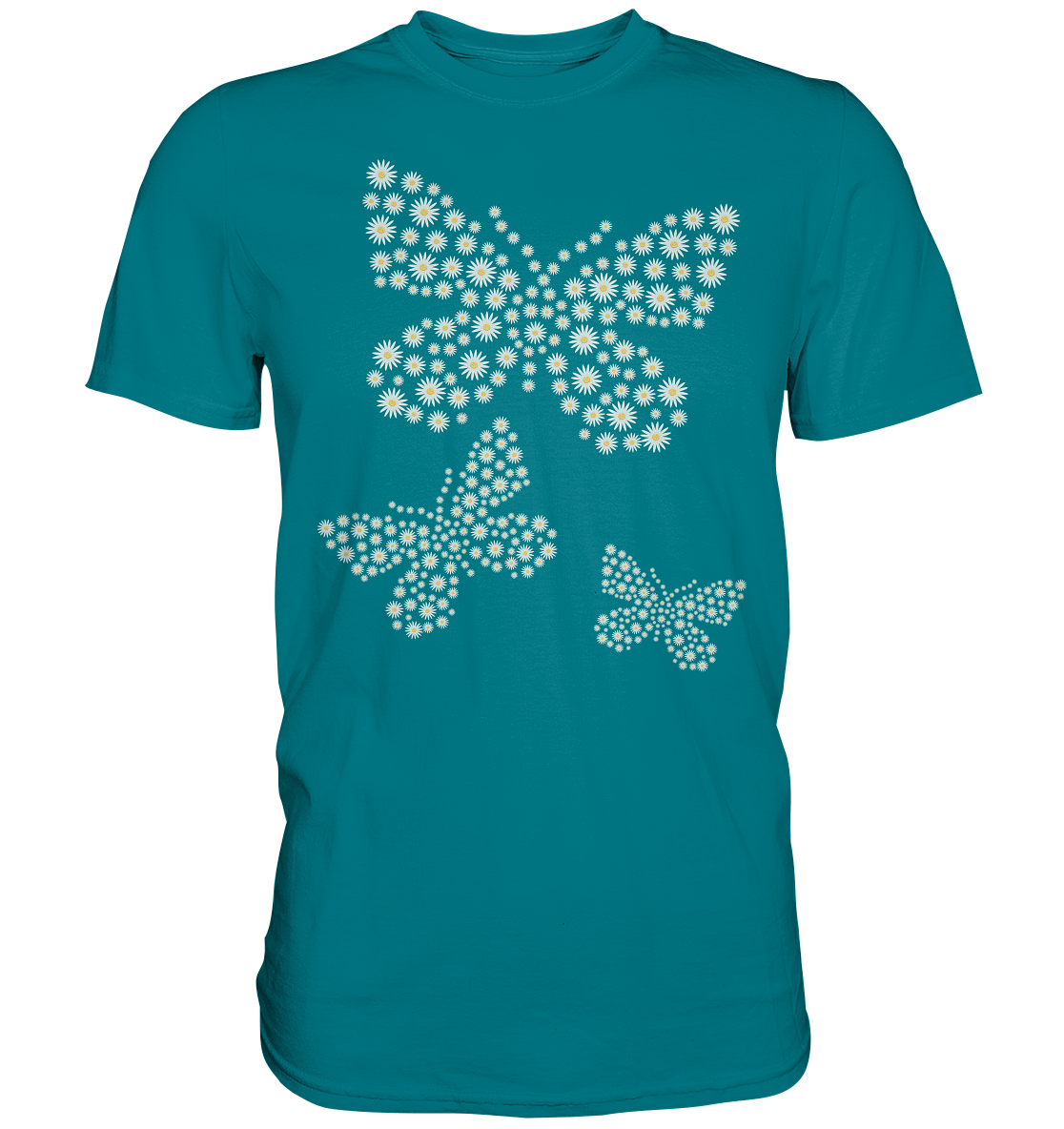 Frauen Gänseblümchen Schmetterlinge T-Shirt
