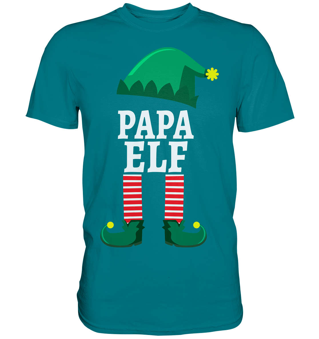 Papa Elf Familie Weihnachten Vater Weihnachtself T-Shirt