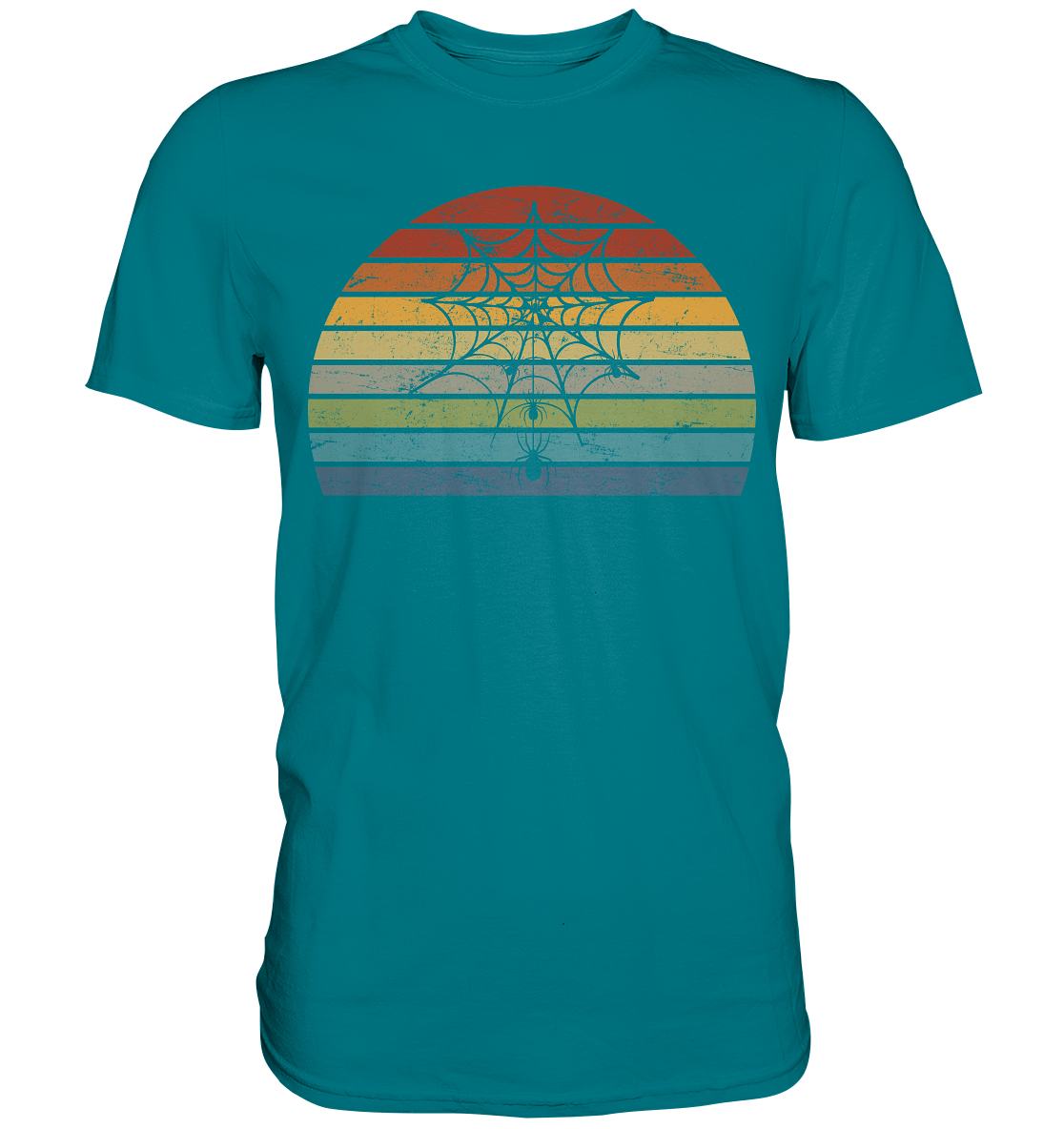 Spinne Insekten Spinnwebe Retro T-Shirt