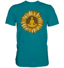 Laden Sie das Bild in den Galerie-Viewer, Yoga Sonnenblumen T-Shirt Gärtner Geschenk Garten Meditation
