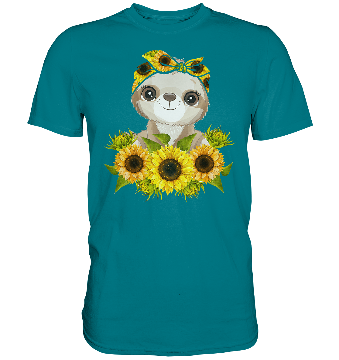 Faultier Sonnenblumen T-Shirt Garten Motiv Gärtner Geschenk