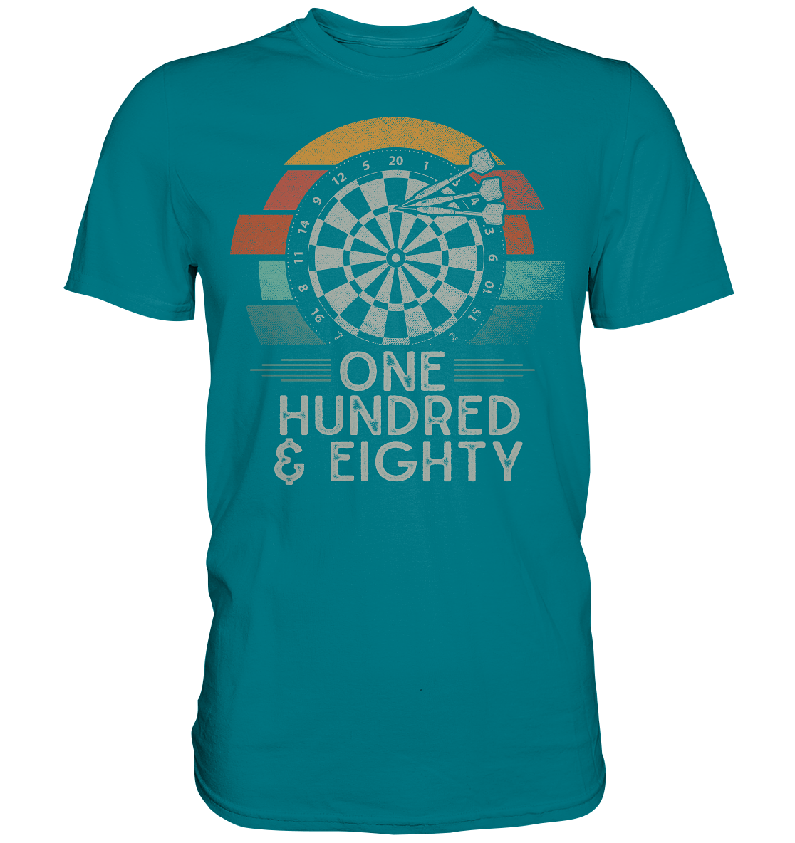 Vintage Triple 20 Dartscheibe Einhundertachtzig 180 Dart T-Shirt