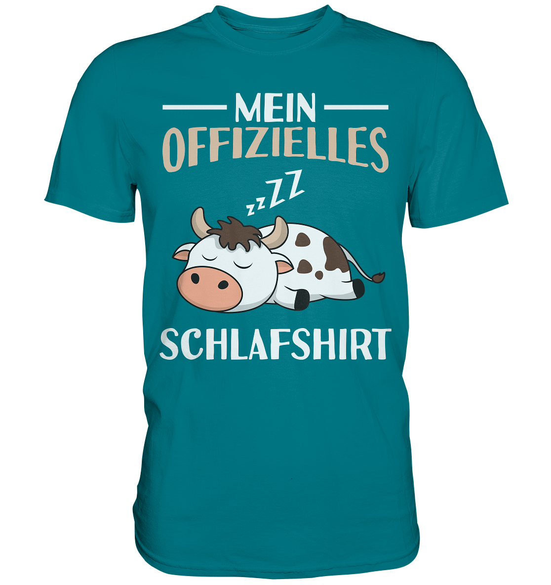 Offizielles Schlafshirt Nachthemd Schlafanzug Pyjama Kuh T-Shirt