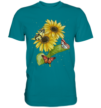 Laden Sie das Bild in den Galerie-Viewer, Schmetterlinge Sonnenblumen T-Shirt Garten Geschenk Gärtner
