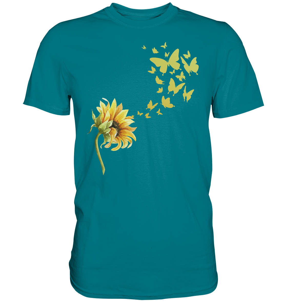 Schmetterling Sonnenblumen T-Shirt Garten Motiv Gärtner Geschenk Sommer