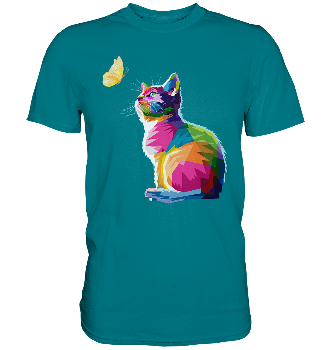 Schmetterling Mädchen Frauen Katzen T-Shirt