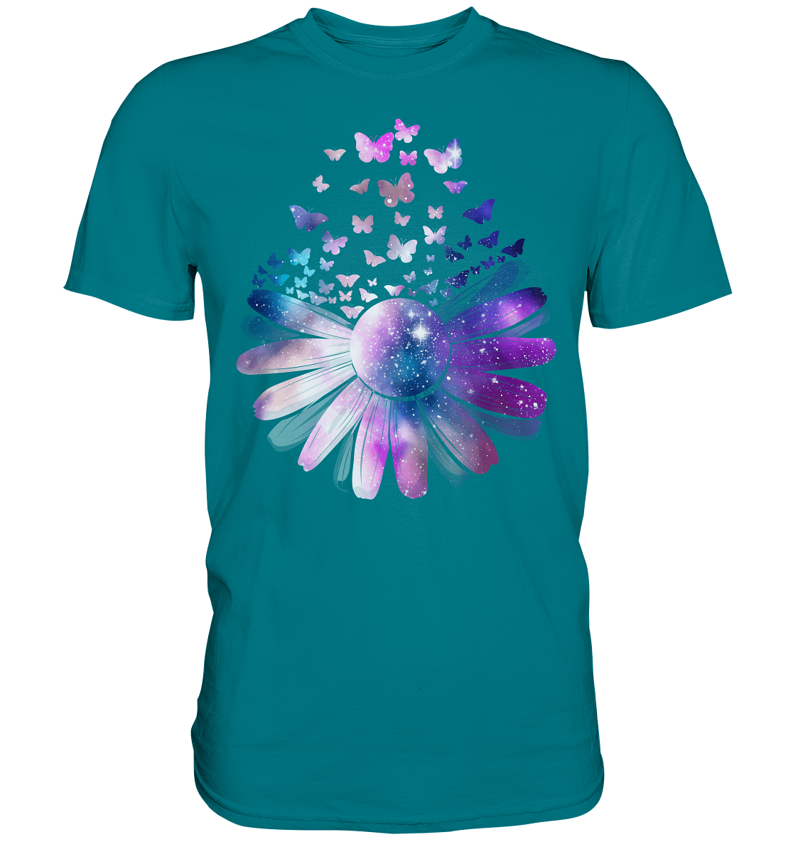 Frauen Galaxie Schmetterling T-Shirt