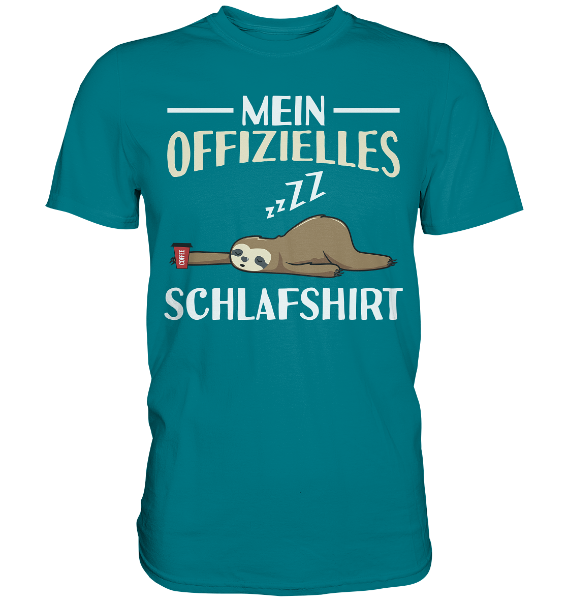 Offizielles Schlafshirt Nachthemd Schlafanzug Pyjama Faultier T-Shirt