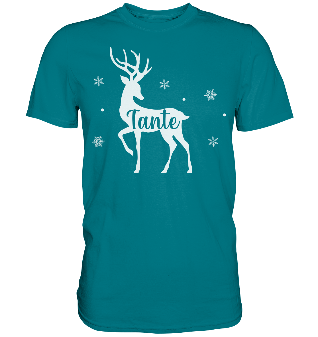 Tante Rentier Weihnachtsoutfit Xmas Schneeflocken Weihnachten T-Shirt