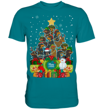Laden Sie das Bild in den Galerie-Viewer, Weihnachten Dackel Weihnachtsbaum Hunde Weihnachtsoutfit T-Shirt
