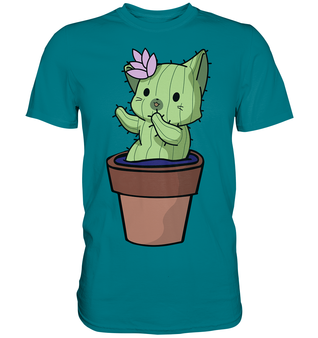 Süßes Kaktus Katzen T-Shirt
