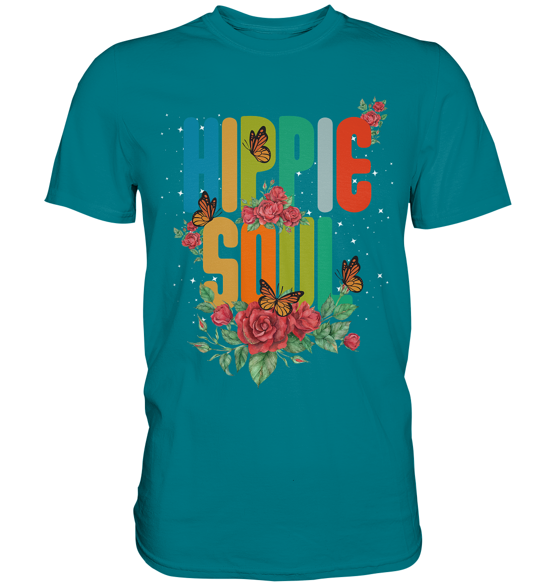 Frauen Hippie Schmetterling T-Shirt
