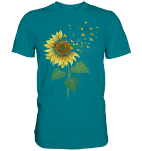 Vögel Sonnenblumen T-Shirt Garten Vogel Motiv Gärtner Geschenk