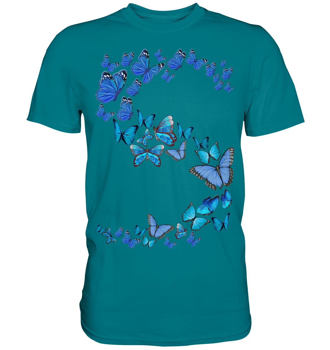 Schöne Blaue Schmetterlinge T-Shirt