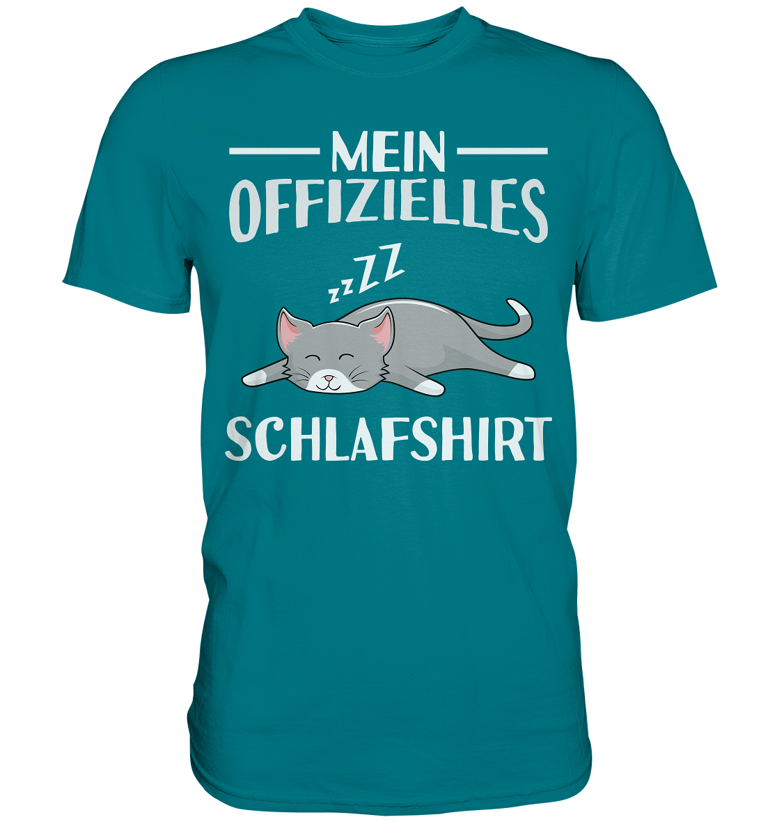 Offizielles Schlafshirt Nachthemd Schlafanzug Pyjama Katze T-Shirt