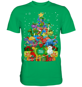 Weihnachten Dino Weihnachtsbaum Dinosaurier Weihnachtsoutfit T-Shirt