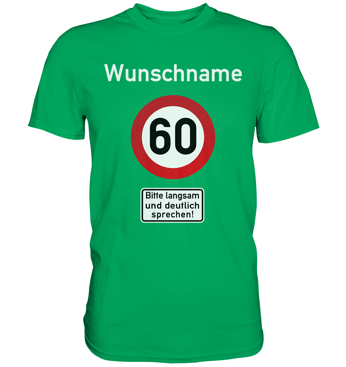 Verkehrsschild Geburtstag Männer Frauen T-Shirt personalisiert Wunschname und -Alter