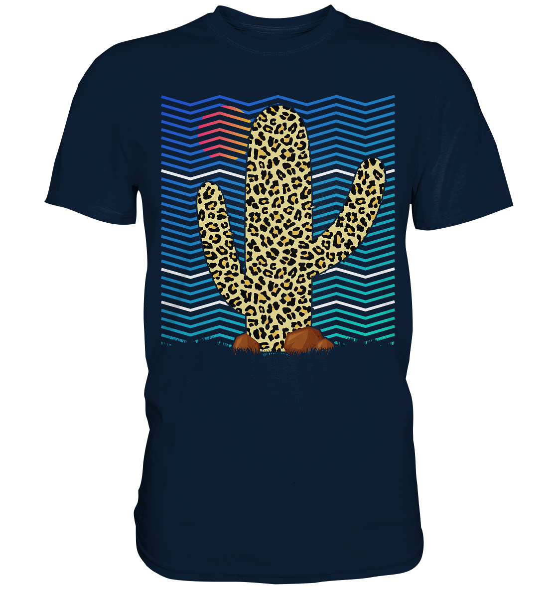 Retro Leopard Kaktus T-Shirt