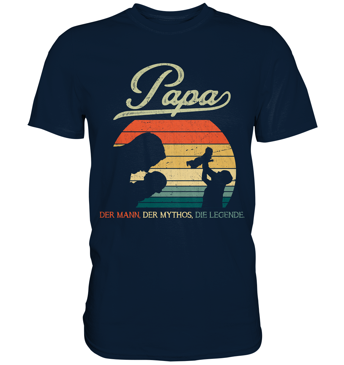 Papa Kind Vatertag Geschenk Vater T-Shirt