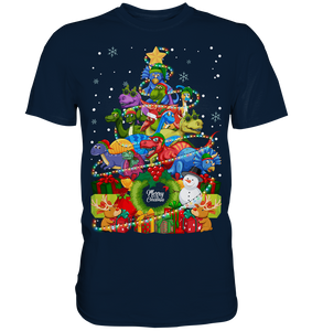 Weihnachten Dino Weihnachtsbaum Dinosaurier Weihnachtsoutfit T-Shirt