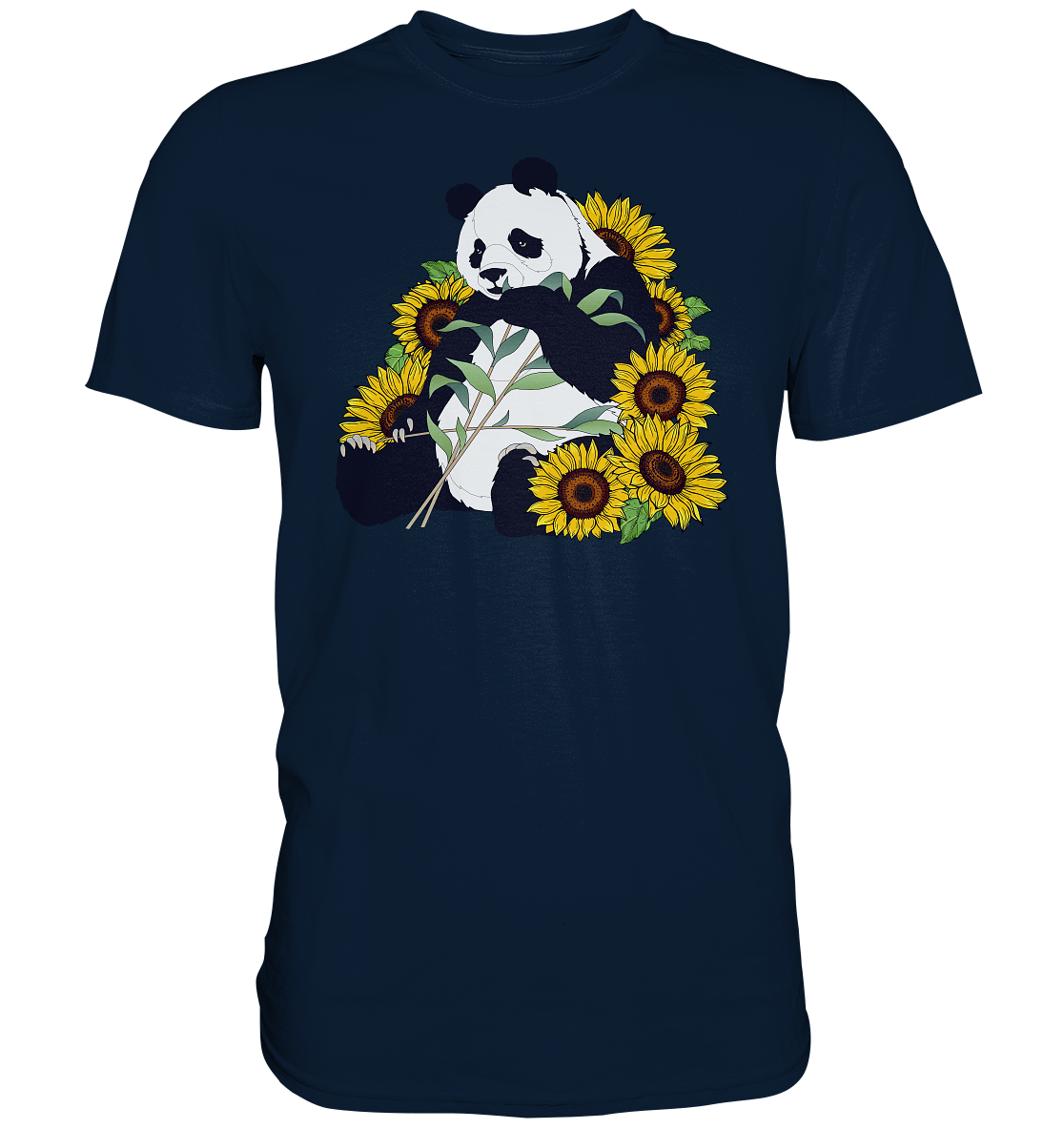 Panda Sonnenblumen T-Shirt Garten Motiv Gärtner Geschenk